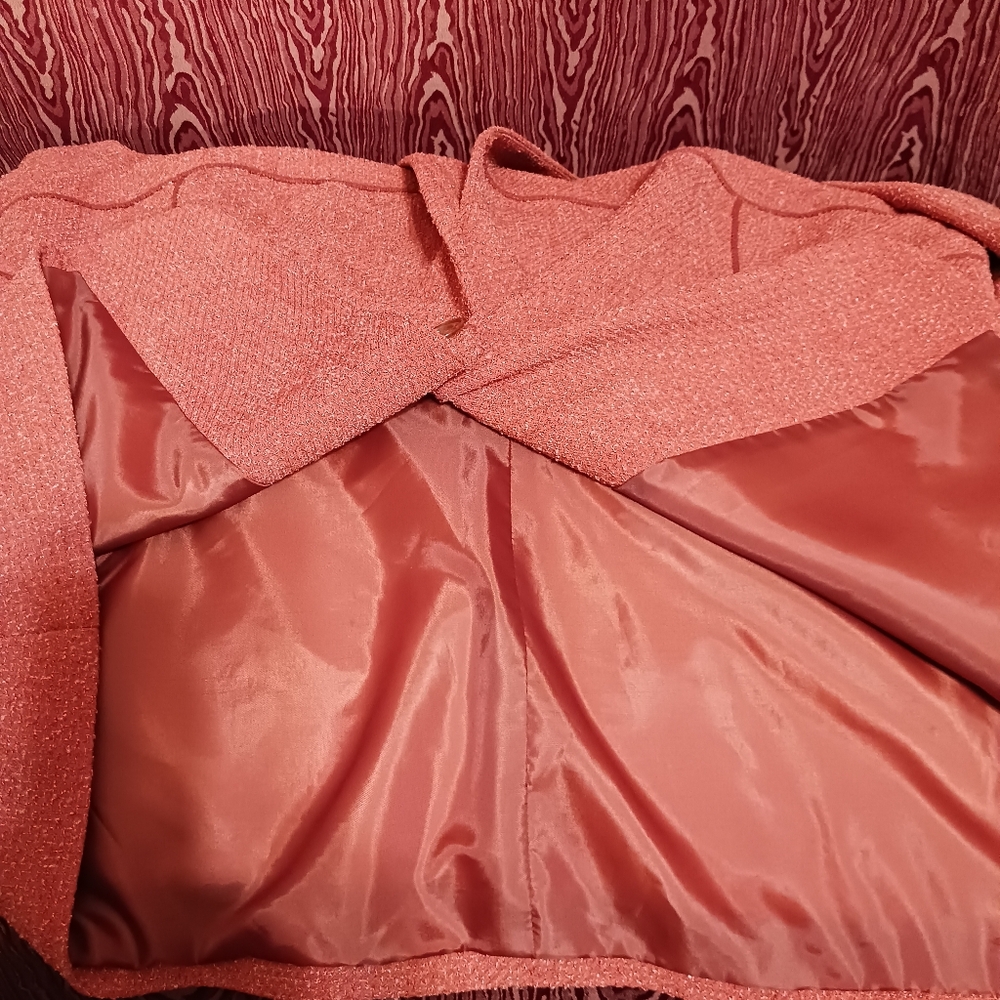 Kasper 2 Piece Orange Collared Button Long Sleeve… - image 8